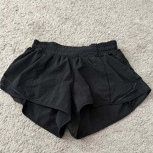 Lululemon Athletica Black Low Waisted Hotty Hot Shorts